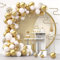 DUGEHO Arco di Palloncini Set di 70 Pezzi di Palloncini Compleanno Con Ghirlanda di Palloncini elio in Oro e Bianco, Palloncino in Lattice per Compleanno, Anniversario di Matrimonio