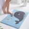 LNXSESN Badteppich Blaugrauer Hai Badvorleger Flauschig Mikrofaser Badematte rutschfest Duschvorleger Schnelltrocknend Badezimmerteppich Waschbar Badematten Bathroom Mat 40x60cm