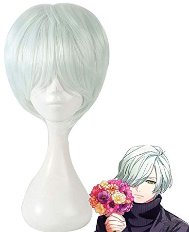 ydound Anime Coser Perücke Anime Cosplay Perücken, Mikage Hisoka Cosplay Perücken mit kostenloser Perückenkappe (Farbe: 1) (Farbe: 1)