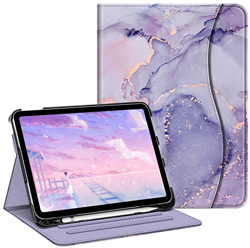 FINTIE Case for iPad (A16) 11th Generation 11 Inch (2025), iPad 10th Generation 10.9 Inch (2022), Multi-Angle Viewing Stand Cover w/Pencil Holder & Pocket, Auto Sleep/Wake, Lilac Purple