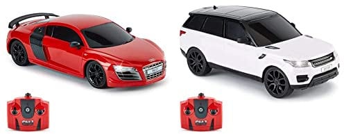 Officially Licensed Audi R8 GT & Range Rover Sport RC Cars, 1:24 Scale with Working Lights