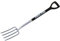 Heavy Duty Stainless Steel Border Fork D Shape Handle Garden Universal Use Spadding Shovel No Rust Dig