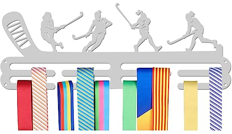 nbeads Medaillen Display Halter Rack, Hockey Sport Thema Medaillen Display Wall Mounted Frame Sport Medaille Halter Haken für Medaille Display, Mount über 50 Medaillen
