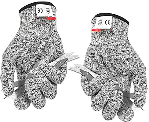 Ceolup Schnittschutz Handschuhe - Schnittschutzhandschuhe,Schneidehandschuhe, Schnittfeste Handschuhe,Für Metzger Küche Austern Shucking, Fleisch Schneiden, Holzschnitzen Und Garten