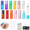 Omsscun 12Pcs Essential Oils Roller Bottles 5ml, Empty Glass Roller Bottles with Stainless Steel Roller Balls and Funnel, Perfect for DIY Aromatherapy, Essential Oils, Perfume (12 Colors)
