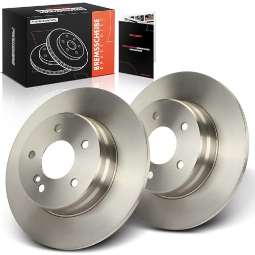 Frankberg Bremsscheibensatz inkl. 2x Bremsscheiben Hinten Voll Ø290mm | Kompatibel mit SLK R171 CLC-Klasse CL203 E-Klasse W210 C-Klasse T-Model S203 Replace# 2104231012