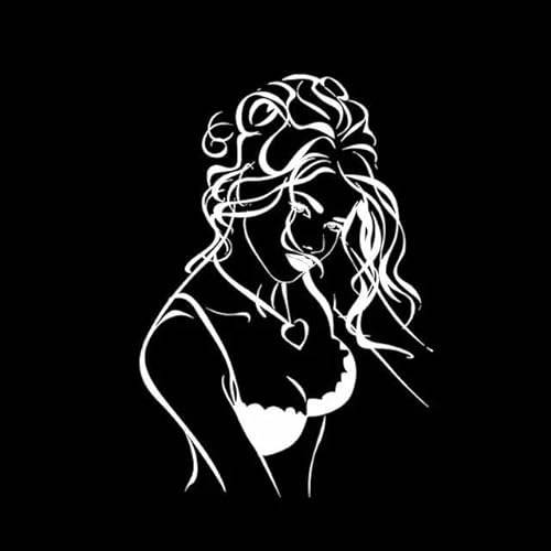 9.3x13.3CM Silhouttte Charmante Nackte Frau Aufkleber Schwarz/Silber Beliebte Stil Auto Aufkleber Vinyl Auto Stoßstange Wand Tür Motorrad Elektro-Fahrrad-Aufkleber Dekorative Aufkleber