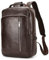 newsbirds Leder Rucksack Kurierrucksack für Herren Damen Laptoprucksack 14 Zoll aus Rindsleder Fahrradrucksack Schulrucksack für Uni Arbeit - 8028 braun