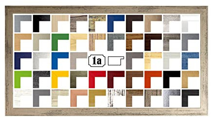 Colorello Bilderrahmen Posterrahmen Puzzlerahmen 30x90 cm Metall Glanz Verrostet Optik 90x30 cm mit weisser Rückwand und Antireflex Acrylglas
