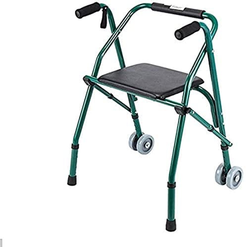 Rollator Walker Mobilität Gehhilfe für Erwachsene Ältere Gehhilfe für ältere Menschen zusammenklappbar mit Sitzplatte, 1,2 m Lauflernhilfe