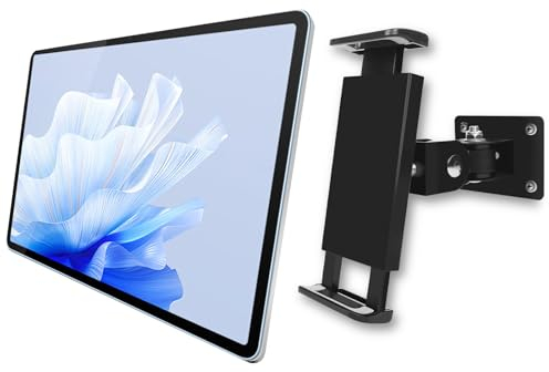 SUNNINGUP Support de Tablette - Rotation à 360° Support Mural Universel pour Tablette iPad 4,7-12.9, Convient pour Salle de Bain, Chambre à Coucher, Salle de Lecture, Support de Tablette de Voiture