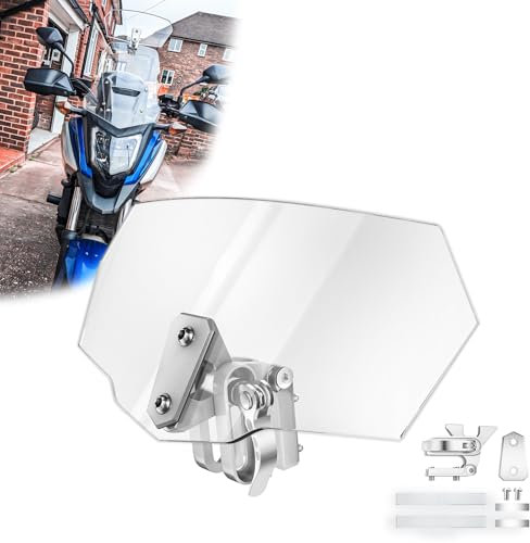 DREAMIZER Parabrisas Universal de Motocicleta, Deflector cupula Moto, Deflector de Viento Compatible con CBR1000RR CBR250 CBR600 PCX125 YZF R1 R3 R6 Tracer 900 V-Strom 250 650XT R1200GS F800GT