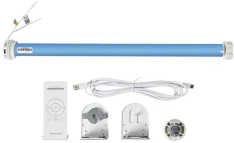 Matter Thread Smart Blinds Motor for 38mm Tube, Direct Connection with Home & Google Home & SmartThings | Automated Roller Shade for Matter Smart Home (Motor with 6-Channel Remote)