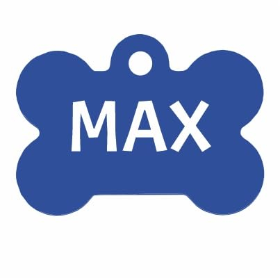 Placa de Identificación Personalizada para Mascotas, Etiquetas de ID Personalizadas para Perros frente y dorso, Placa de Identificación para Perro - etiqueta sublimada - aluminio (Azul)