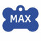Placa de Identificación Personalizada para Mascotas, Etiquetas de ID Personalizadas para Perros frente y dorso, Placa de Identificación para Perro - etiqueta sublimada - aluminio (Azul)