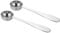 sourcing map 2 Pcs 7.5 ml Teaspoon Scoop, Stainless Steel Measuring Spoon for Loose Leaf Tea, Silver
