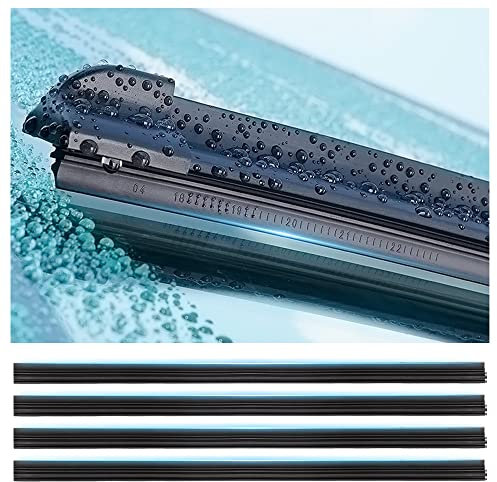 4 STK 65 cm Auto Scheibenwischer Wischblätter,Gummi Wischergummi Ersatzgummi zum Entfernen von Wasser und Schmutz,Universelle Wischerblätter-Set für Wischer von Auto Lkw SUV (4Stück)