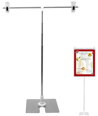Helweet Soporte para Información, Soporte para Poster, Soporte para Anuncios, Soporte de Pie para Carteles, Adecuado para Tiendas, Bodas, Exposiciones, Exhibidores Publicitarios, Comercio Minorista