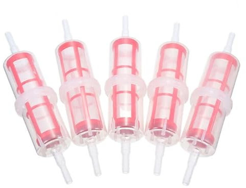 esmusssein 5Pcs Universal Large Inline Diesel Fuel Filter for 8mm - 10mm Pipe Hose