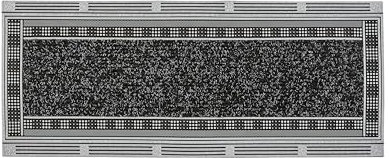 Home2Fashion PUR | CenterClean XL Pointy TPE-VC 100% Nachhaltig Fussmatte, Türmatte, Schmutzfangmatte, schmal, Innen und Aussen, Anthrazit-Metallic, Oberfläche ca. 75 x 30 cm, 285654
