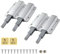 Push to Open Door Catches, 2 Pack Magnetic Double Push Opener Latch, Push Door Catches for Drawer Closer Wardrobe Closure