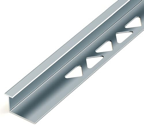 Raouoae Profilé D'angle De Protection Pour Carrelage En Aluminium Anodisé 3 Pièces* 90 Cm Résistant À L'usure Idéal Pour Salle De Bain Et Cuisine Multi-usage, Protection De Carrelage Durable(Gray,H:14