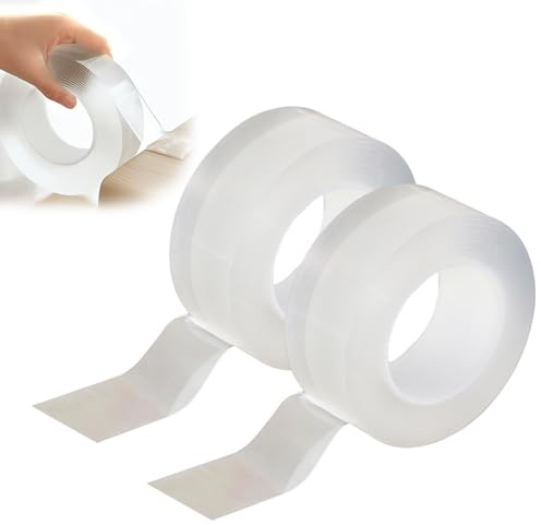 2 Bände Transparentes Fensterdichtungsband 5 CM X 10 M Window Seal Strip Tape For Winter Clear,Selbstklebender Zugluftstopper Für Türen