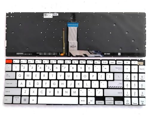 LIYANYG For US for ASUS VivoBook M3500/Q M7600/Q/R M6500/Q/R/X/I K6500/Z K3500/P/PC/PH D3500/Q D6500Q/R/X/I P3500CP P6500CZ X3500P keyboard Easy to replace(Orange Esc Silver US)