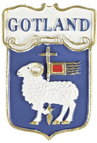 Visby Schweden Kühlschrankmagnet Reise-Souvenir Harz Gotland Wappen Stil Heimdekoration klassisches Wahrzeichen Handwerk