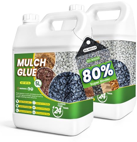 Sudale Gravel Binder 10L – Stone Glue for Patios & Paths | Water-based, non-toxic, spray/pour, for paths, patios, stones, bark & pea gravel, dries clear, weatherproof, pet-safe