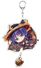 TOYS TOP WONDERS Genshin Impact Acryl Schlüsselanhänger - wanderer Figur Beidseitig - Anime Sammlerstück für Rucksack & Schlüssel - Gaming Merch Design (Wanderer)