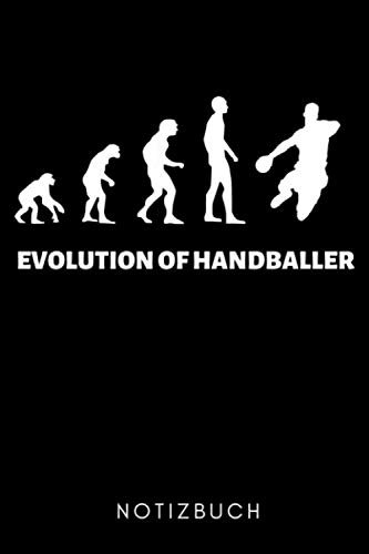 EVOLUTION OF HANDBALLER NOTIZBUCH: A5 52 WOCHEN KALENDER Handballer Geschenke | Handball Buch | Training | Sport | Handballtraining | Handballmannschaft | Trainingsbuch | Trainingstagebuch