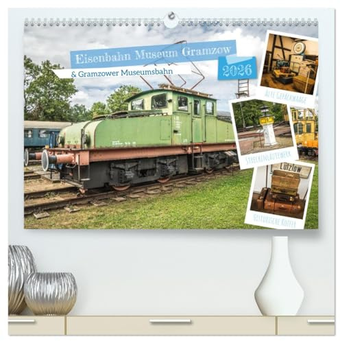 Eisenbahn Museum Gramzow (hochwertiger Premium Wandkalender 2026 DIN A2 quer), Kunstdruck in Hochglanz