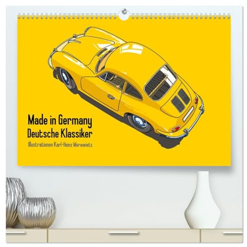 Made in Germany - Illustrationen deutscher Oldtimer (hochwertiger Premium Wandkalender 2026 DIN A2 quer), Kunstdruck in Hochglanz: Illustrationen ... der 60er Jahre (CALVENDO Mobilitaet)