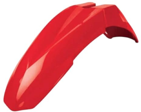 Polisport Supermoto (SM) Motocross (MX) Motard UFX Front Fender - Universal Fit for all Full Size Dirt Bikes w/UFX Mounting System - Red