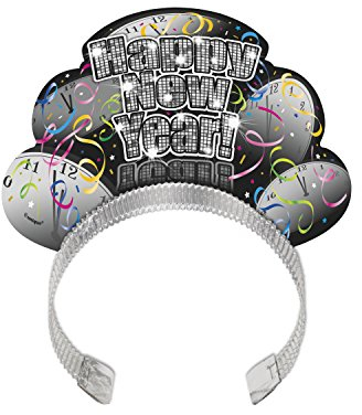 Countdown To New Years Partyhüte, Diademe, 4 Stück