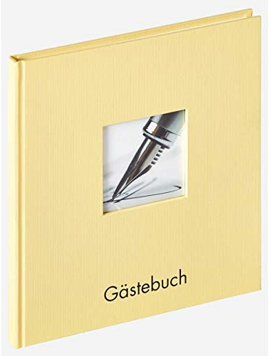 walther design Gästebuch creme 23 x 25 cm mit Cover-Ausstanzung und Prägung, Fun GB-205-H