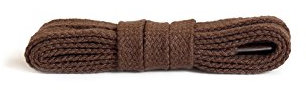 Kaps Lacci piatti, lacci in cotone 100% durevoli di alta qualità, realizzati in Europa, 1 paio, molti colori e lunghezze (120 cm - da 6 a 8 paia di occhielli / 76 - marrone)