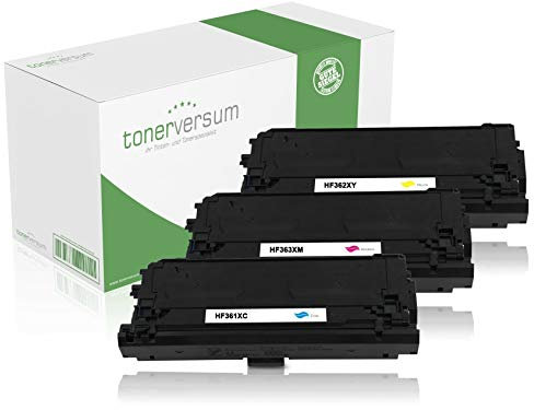3 Toner XL kompatibel zu HP CF361X CF362X CF363X 508X Cyan Magenta Gelb für Color Laserjet Enterprise M552 M552dn M553 M553n M553dn M553x MFP M577 M577dn Laserdrucker