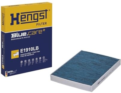 HENGST - Innenraumfilter E1910LB - Luftfilter für den Innenraum antibakteriell - Filtert Staub, Pollen, Gerüche & Bakterien für Allergiker - Für sauberes Innenraumklima im KFZ