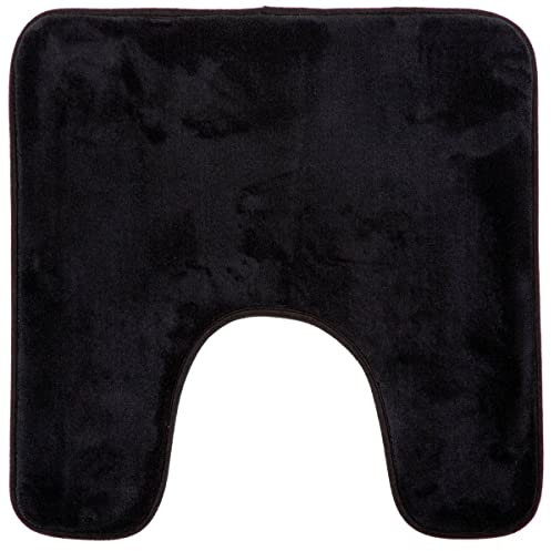 5 five simply smart 5FIVE Tapis Contour DE WC A MEMOIRE DE Forme 48X48 (Noir)