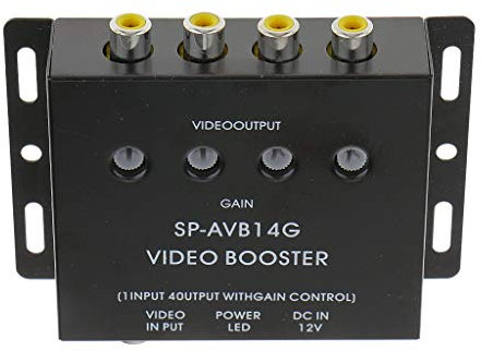 Tubayia Amplificateur de DVD vidéo 1 en 4 sorties pour voiture, lecteur DVD LCD