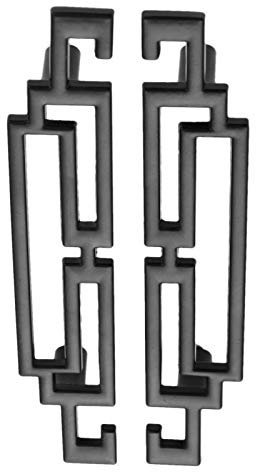 Mgoodoo Tirador para puerta de armario de cocina, tiradores y pomos para muebles, estilo europeo retro (2 unidades, 96 mm, negro)