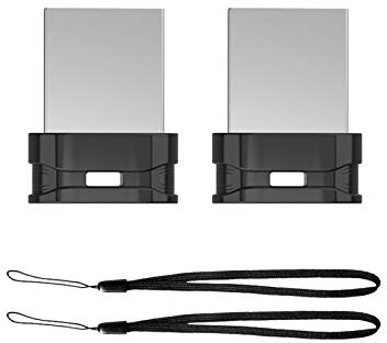64GB 2 Pack USB Flash Drive K&ZZ Ultra Slim Thumb Drive USB 2.0 Memory Stick USB Drive Data Stick Expansion Disk with Black Portable Lanyard (64GB, 2 Pack Bundle)
