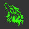 Decus Shop Wolf L 0222 (neon grün) // Sticker OEM JDM Style Aufkleber