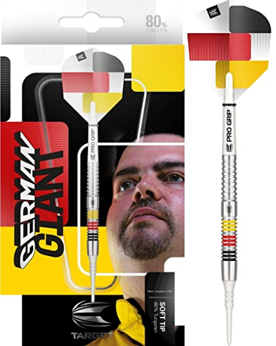 Target Darts Gabriel Clemens 80 80% Wolfram Softdarts-Set (21 g), schwarz, gelb, rot und weiß