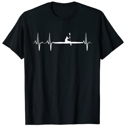 Rudern Paddeln Kanu Herzschlag Ekg Wassersport Ruderer T-Shirt