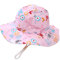 Malaxlx Unisex Kleinkind Sonnenhut Schmetterling Rosa Fischerhut Baby Sommerhut für 12-24 Monate Mädchen Jungen