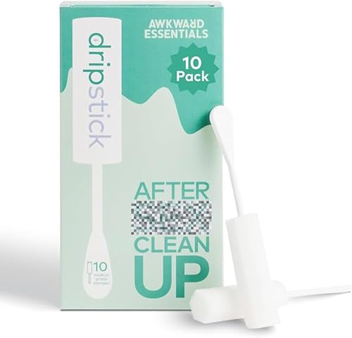 Dripstick Absorbing Sponge For Women - Awkward Essentials Dripstick 10 Pack of Sterile Post Coitus Sponges for Feminine Care and Hygiene