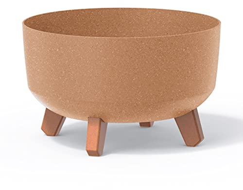 Macetero color ocre,sin depósito , colección GRACIA de 28,5 x 28,5 x 17,7 cm, capacidad de 6,8 L.